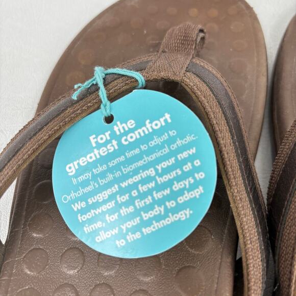 Orthaheel Flip Flop Sandals Womens Size 9 Brown Thong Orthotic Support - Picture 11 of 11